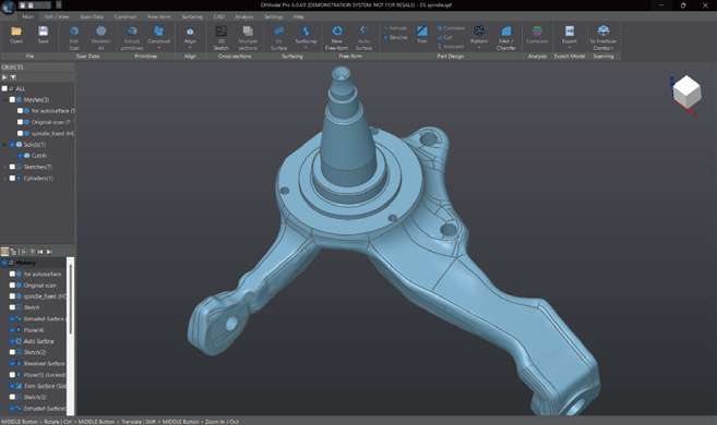 Für Shining 3D-Scanner: EXModel - Nahtlose Umwandlung von 3D-Scans in CAD