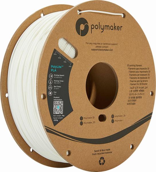 Polymaker PolyLite PLA Filament White 3kg 1,75mm